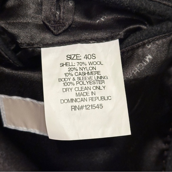 Michael Kors Wool Blend Men’s Coat Grey Charcoal Size 40S - Picture 11 of 13